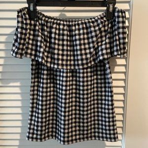 Vichy stretch sleeveless top